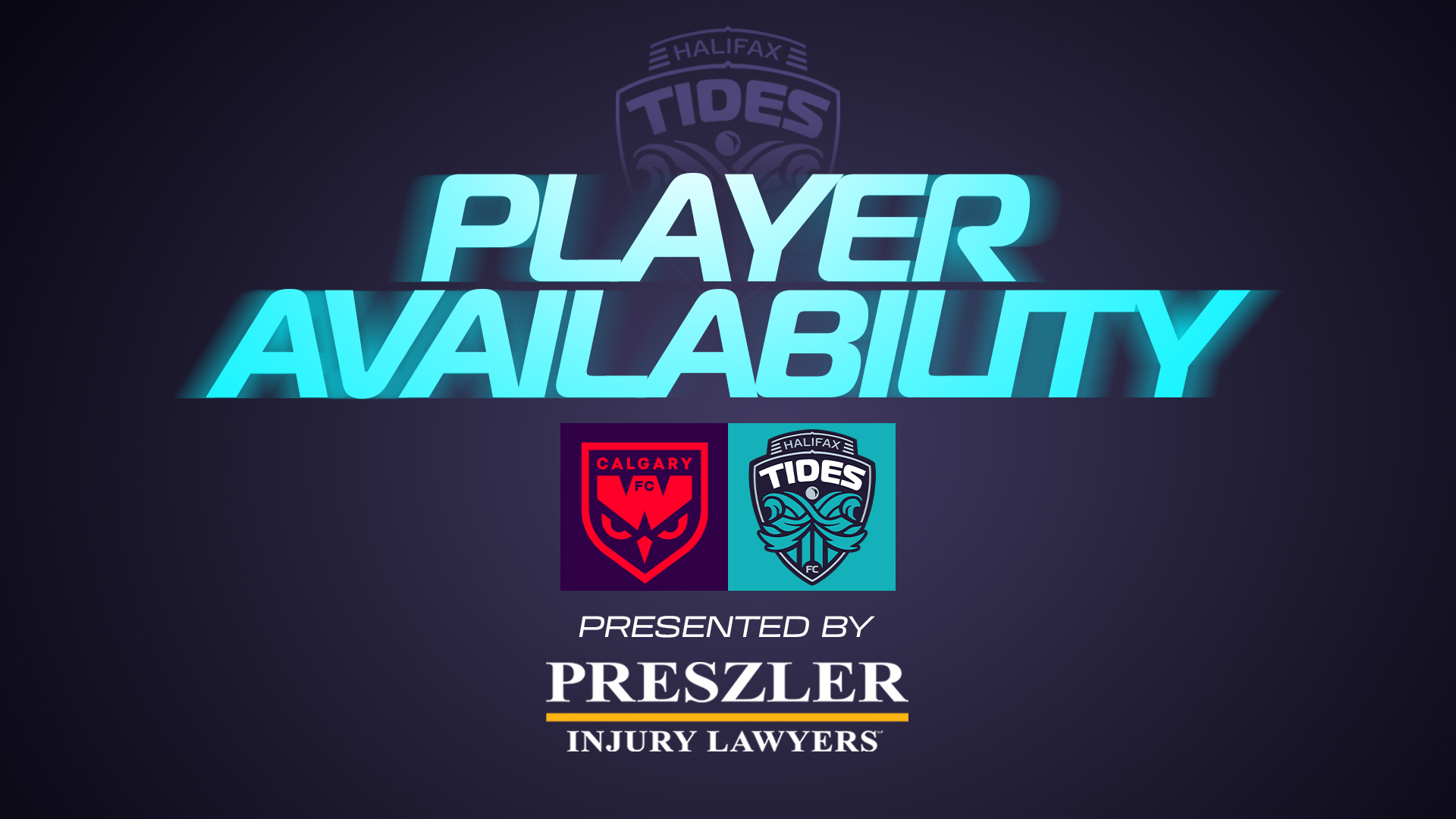 Player Availability Report: Halifax Tides FC vs. Calgary Wild FC