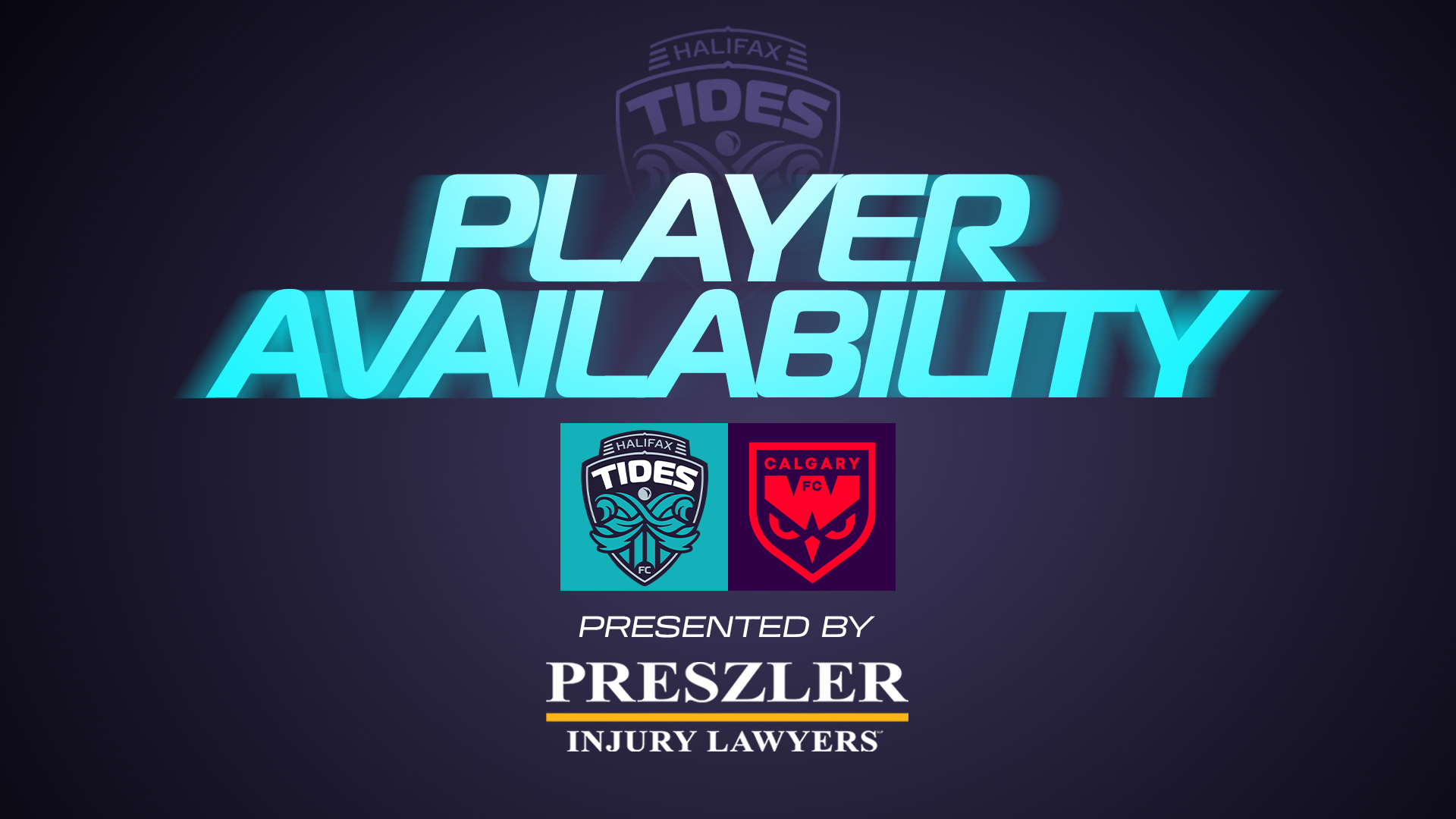 Player Availability Report: Halifax Tides FC vs. Calgary Wild FC