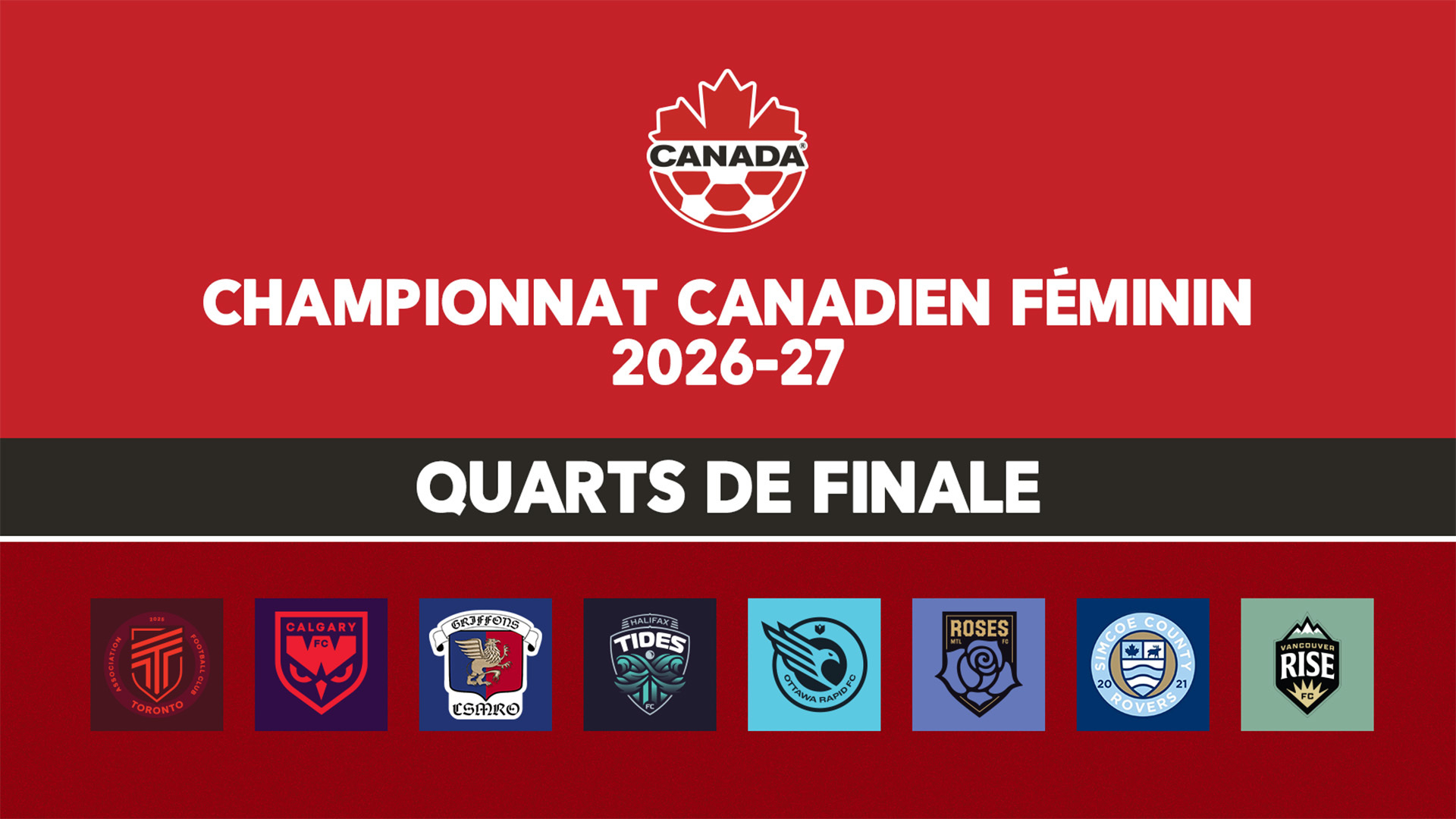 LES ROSES ACCUEILLERONT LES ROVERS FC DE SIMCOE COUNTY LORS DU PREMIER CHAMPIONNAT CANADIEN FÉMININ