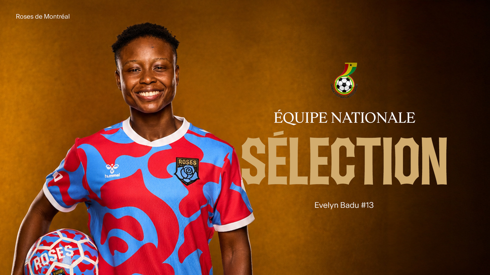 EVELYN BADU RETENUE PAR LE GHANA EN VUE DE LA COUPE D'AFRIQUE DES NATIONS