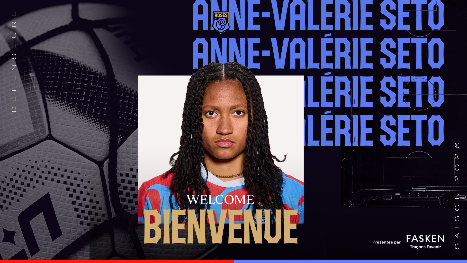 MONTRÉAL ROSES SIGN LOCAL PLAYER ANNE-VALÉRIE SETO