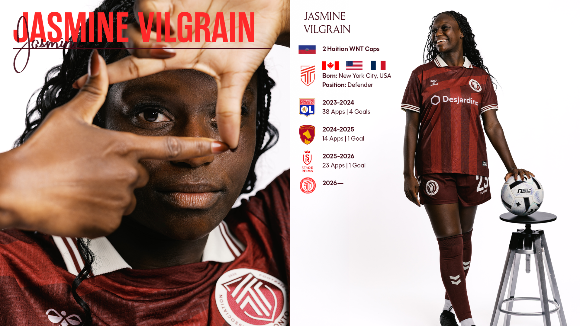 AFC Toronto Signs Defender Jasmine Vilgrain