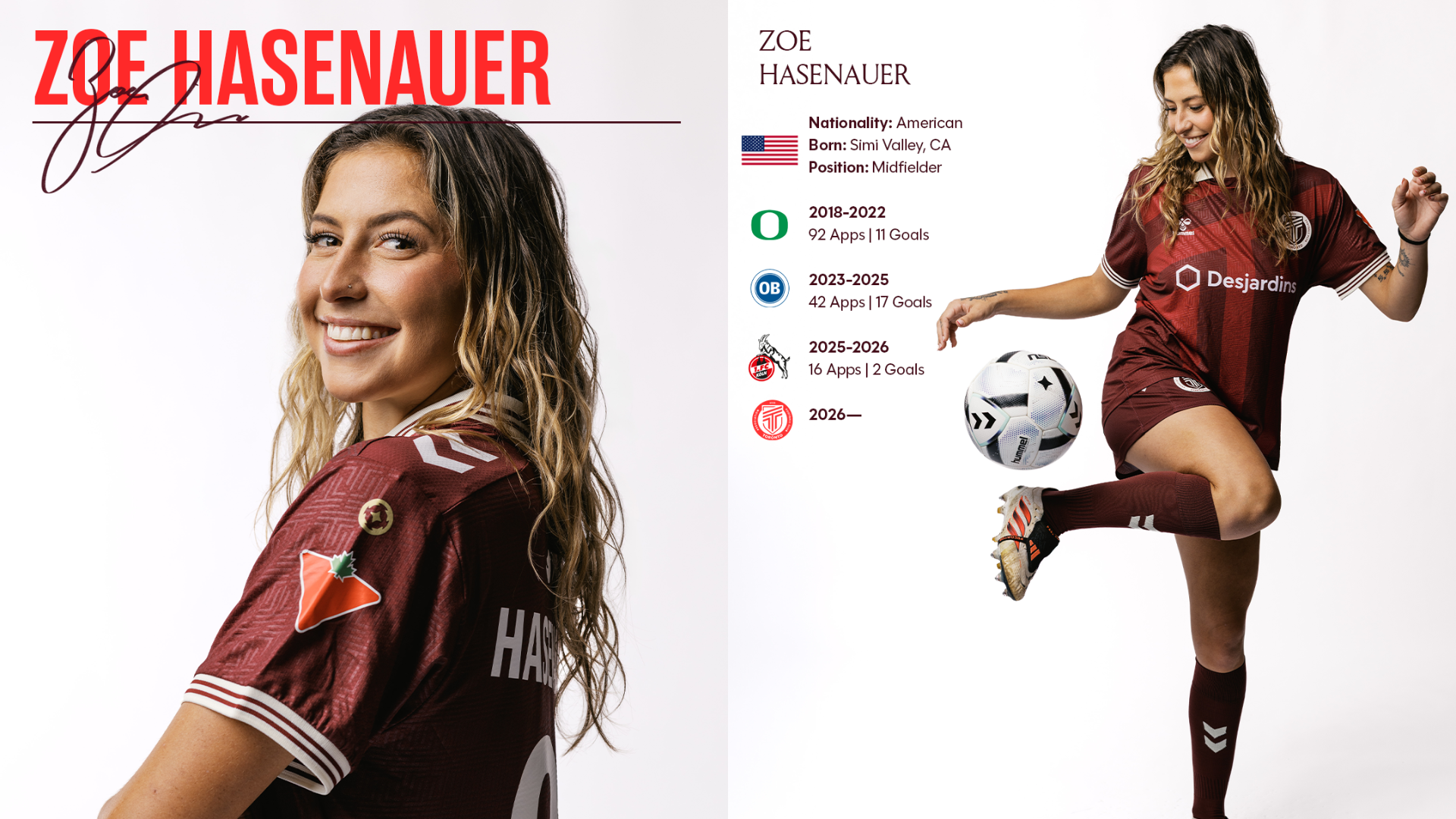 AFC Toronto Signs Midfielder Zoe Hasenauer