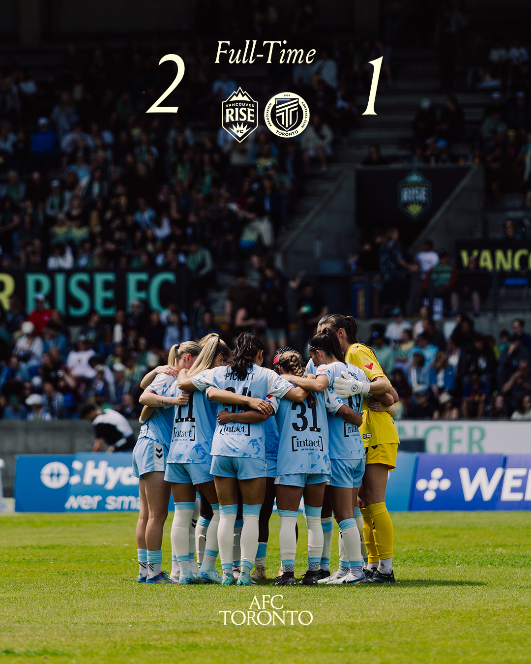 AFC Toronto Scores Late in 2-1 Loss to Vancouver Rise FC