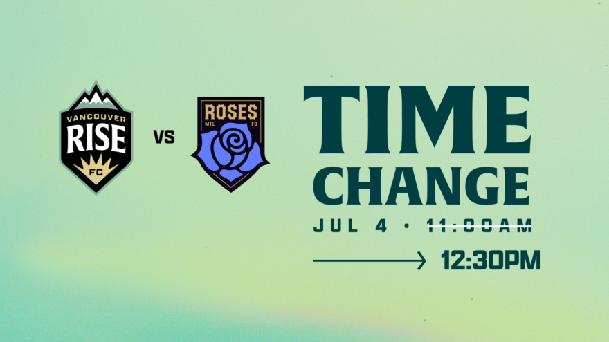 Kickoff time for Saturday, July 4 away match changed to 12:30 p.m. PT