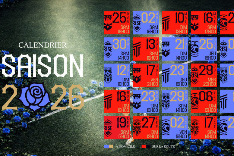 LES ROSES DE MONTRÉAL DÉVOILENT LEUR CALENDRIER 2026