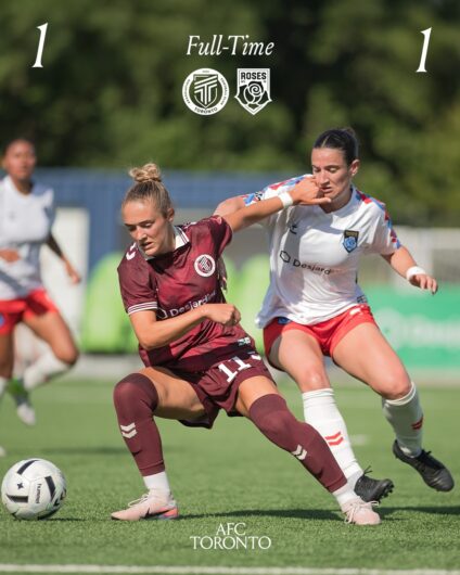 AFC Toronto Draws 1-1 with Montreal Roses FC in First Game Back at York Lions Stadium